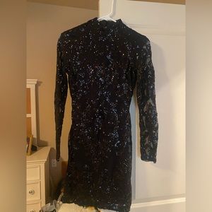 Open back B. Darlin Black Sequin Party dress Junior Size 3/4 (fits like an XS)